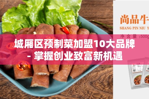 城厢区预制菜加盟10大品牌- 掌握创业致富新机遇