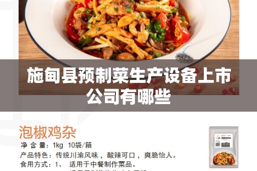 施甸县预制菜生产设备上市公司有哪些
