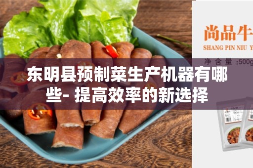 东明县预制菜生产机器有哪些- 提高效率的新选择