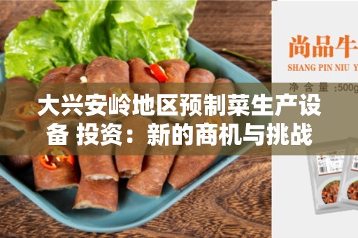 大兴安岭地区预制菜生产设备 投资：新的商机与挑战