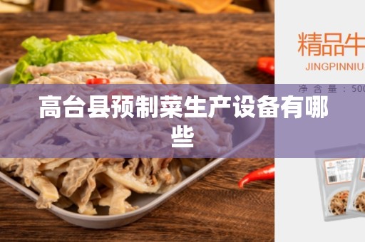 高台县预制菜生产设备有哪些