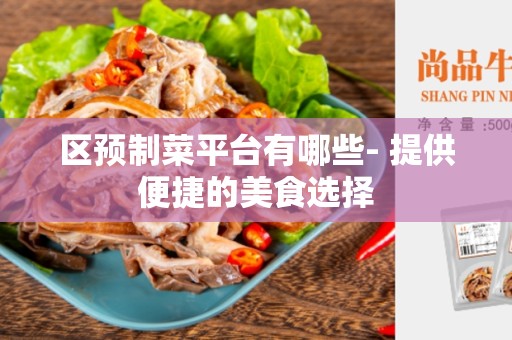 区预制菜平台有哪些- 提供便捷的美食选择