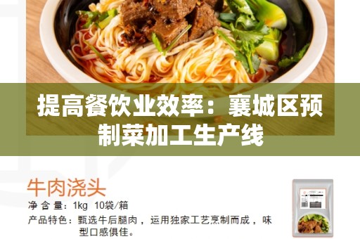 提高餐饮业效率：襄城区预制菜加工生产线