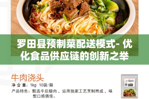 罗田县预制菜配送模式- 优化食品供应链的创新之举