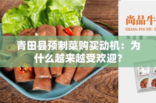 青田县预制菜购买动机：为什么越来越受欢迎？