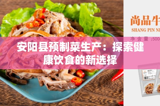 安阳县预制菜生产：探索健康饮食的新选择