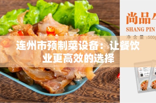 连州市预制菜设备：让餐饮业更高效的选择