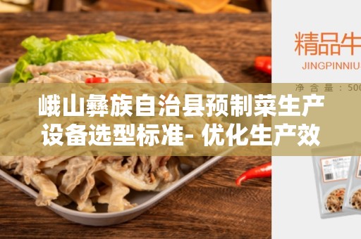 峨山彝族自治县预制菜生产设备选型标准- 优化生产效率的关键