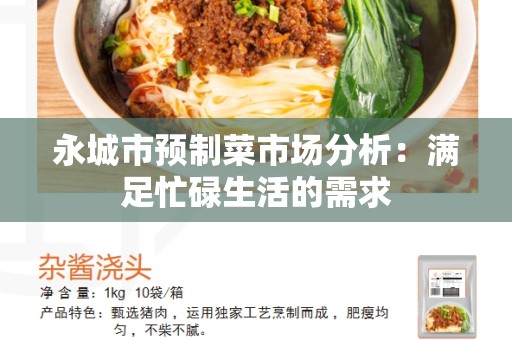 永城市预制菜市场分析：满足忙碌生活的需求