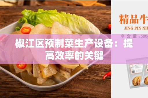 椒江区预制菜生产设备：提高效率的关键