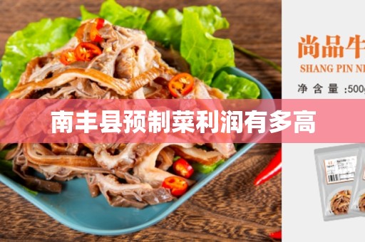 南丰县预制菜利润有多高