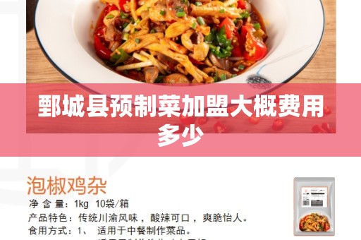鄄城县预制菜加盟大概费用多少