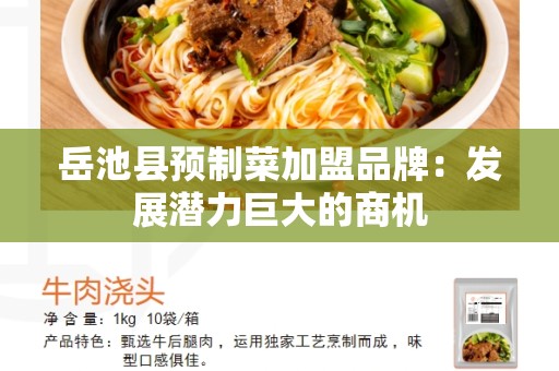 岳池县预制菜加盟品牌：发展潜力巨大的商机