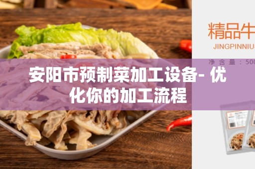 安阳市预制菜加工设备- 优化你的加工流程
