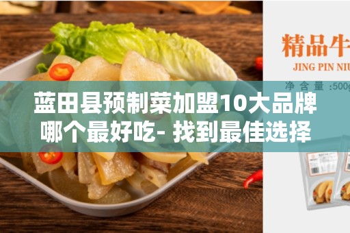 蓝田县预制菜加盟10大品牌哪个最好吃- 找到最佳选择