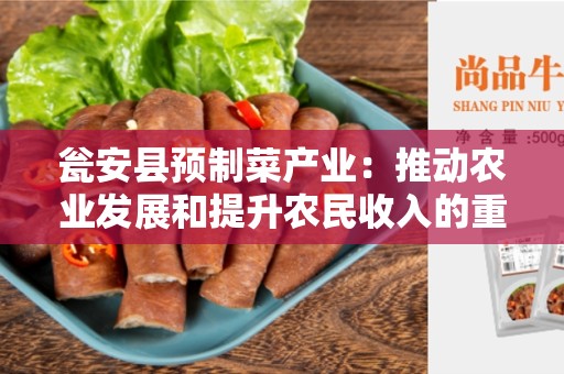 瓮安县预制菜产业：推动农业发展和提升农民收入的重要产业