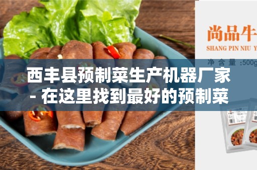 西丰县预制菜生产机器厂家- 在这里找到最好的预制菜机器厂家