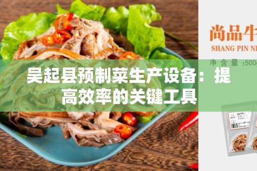 吴起县预制菜生产设备：提高效率的关键工具