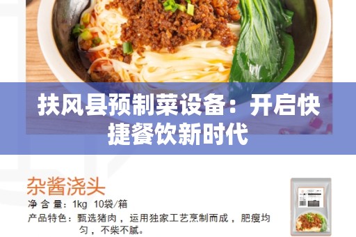 扶风县预制菜设备：开启快捷餐饮新时代