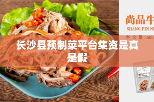 长沙县预制菜平台集资是真是假