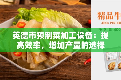 英德市预制菜加工设备：提高效率，增加产量的选择
