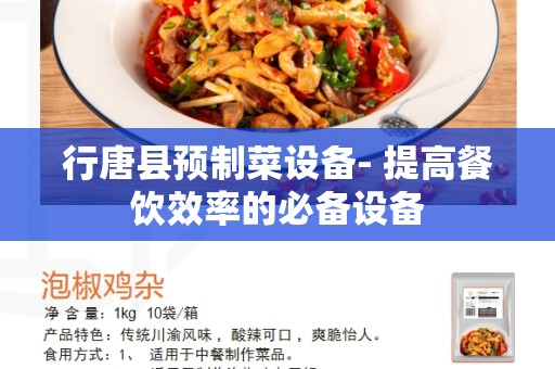 行唐县预制菜设备- 提高餐饮效率的必备设备