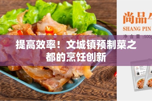 提高效率！文城镇预制菜之都的烹饪创新