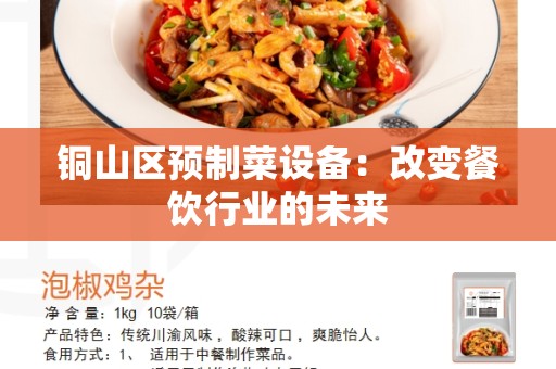 铜山区预制菜设备：改变餐饮行业的未来
