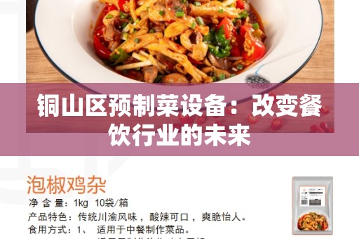 铜山区预制菜设备：改变餐饮行业的未来