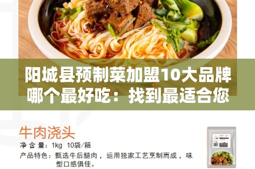 阳城县预制菜加盟10大品牌哪个最好吃：找到最适合您的味蕾