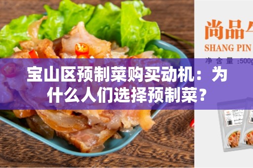 宝山区预制菜购买动机：为什么人们选择预制菜？