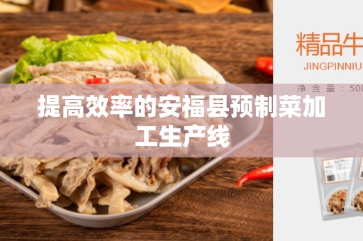 提高效率的安福县预制菜加工生产线