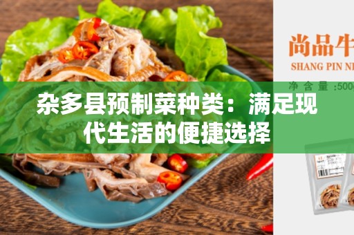 杂多县预制菜种类：满足现代生活的便捷选择