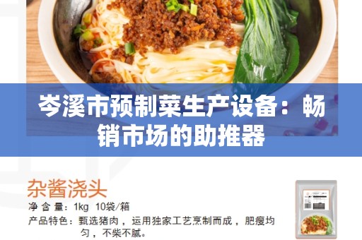 岑溪市预制菜生产设备：畅销市场的助推器