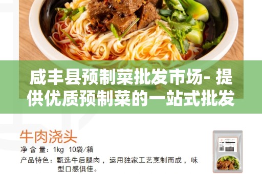 咸丰县预制菜批发市场- 提供优质预制菜的一站式批发平台