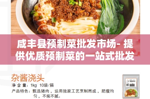 咸丰县预制菜批发市场- 提供优质预制菜的一站式批发平台