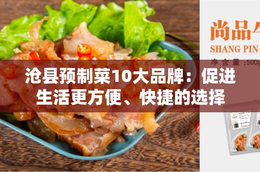沧县预制菜10大品牌：促进生活更方便、快捷的选择