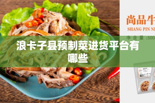 浪卡子县预制菜进货平台有哪些
