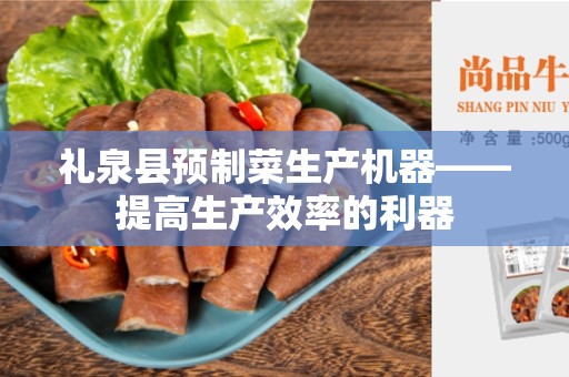 礼泉县预制菜生产机器——提高生产效率的利器