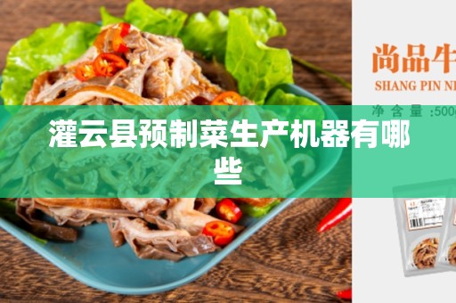 灌云县预制菜生产机器有哪些
