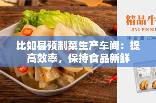 比如县预制菜生产车间：提高效率，保持食品新鲜