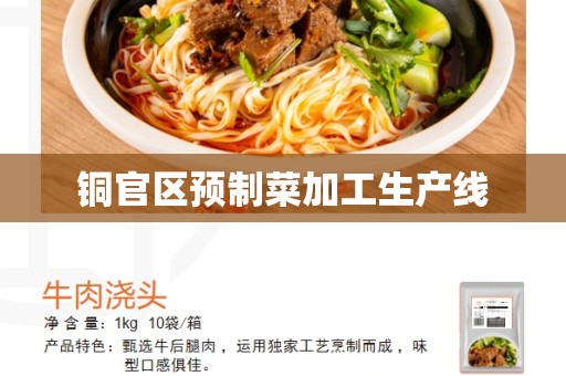 铜官区预制菜加工生产线