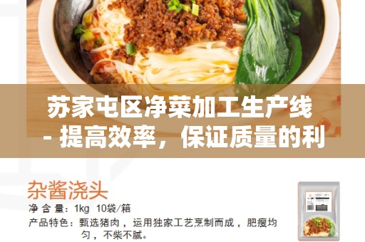 苏家屯区净菜加工生产线 - 提高效率，保证质量的利器