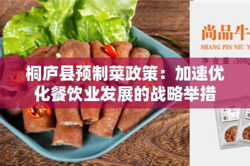 桐庐县预制菜政策：加速优化餐饮业发展的战略举措