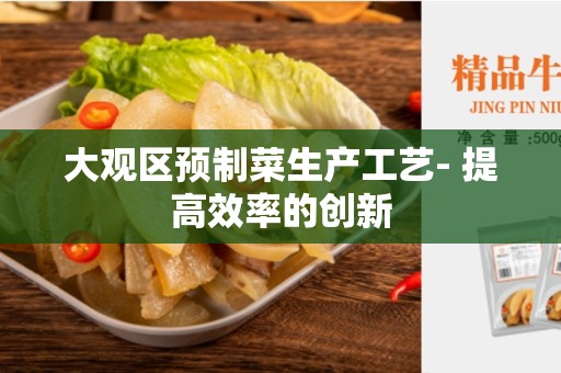 大观区预制菜生产工艺- 提高效率的创新