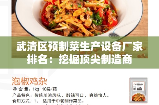 武清区预制菜生产设备厂家排名：挖掘顶尖制造商