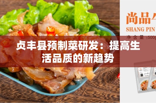 贞丰县预制菜研发：提高生活品质的新趋势