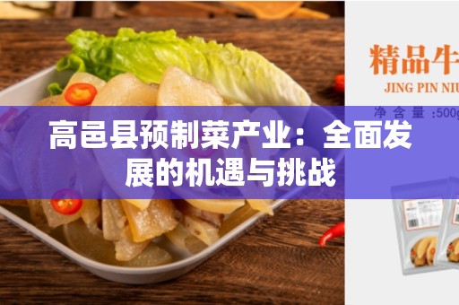 高邑县预制菜产业：全面发展的机遇与挑战