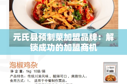 元氏县预制菜加盟品牌：解锁成功的加盟商机