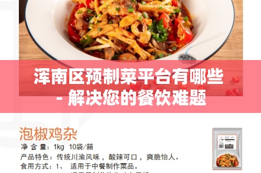 浑南区预制菜平台有哪些 - 解决您的餐饮难题